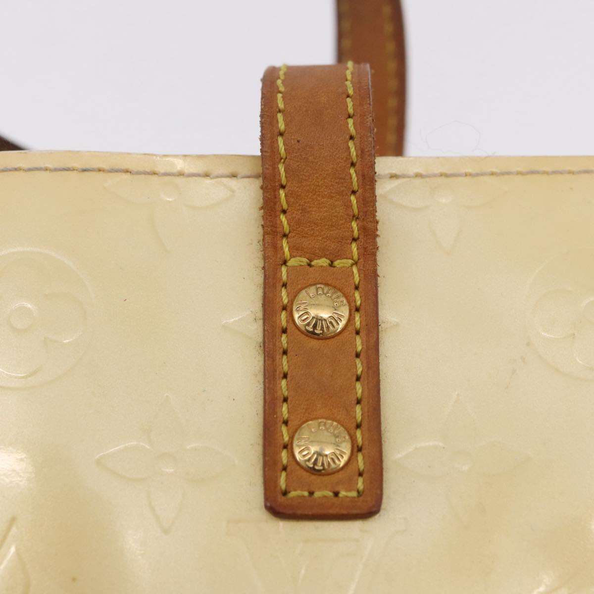 LOUIS VUITTON Monogram Vernis Reade PM Hand Bag Perle M91336 LV Auth bs35535