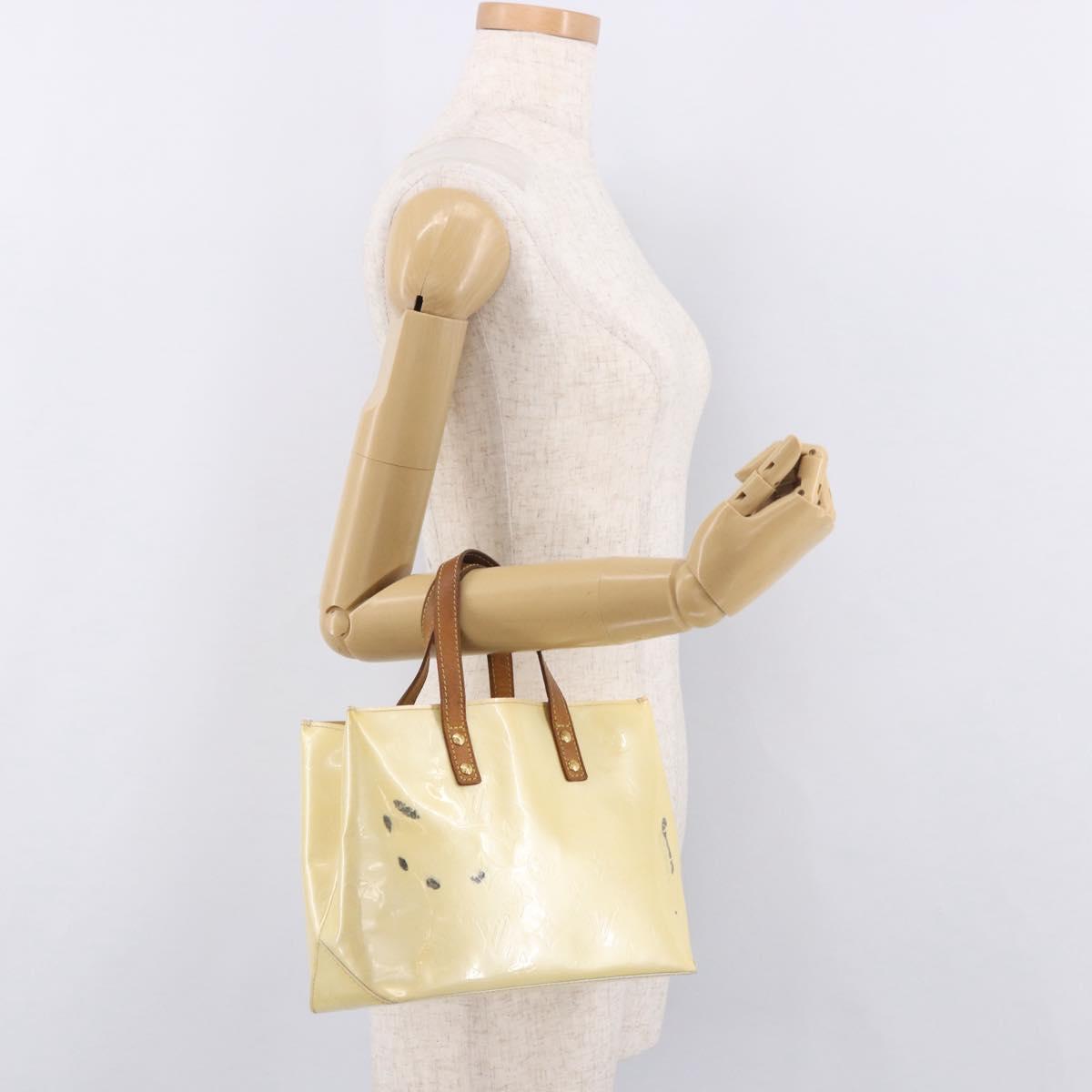 LOUIS VUITTON Monogram Vernis Reade PM Hand Bag Perle M91336 LV Auth bs35535