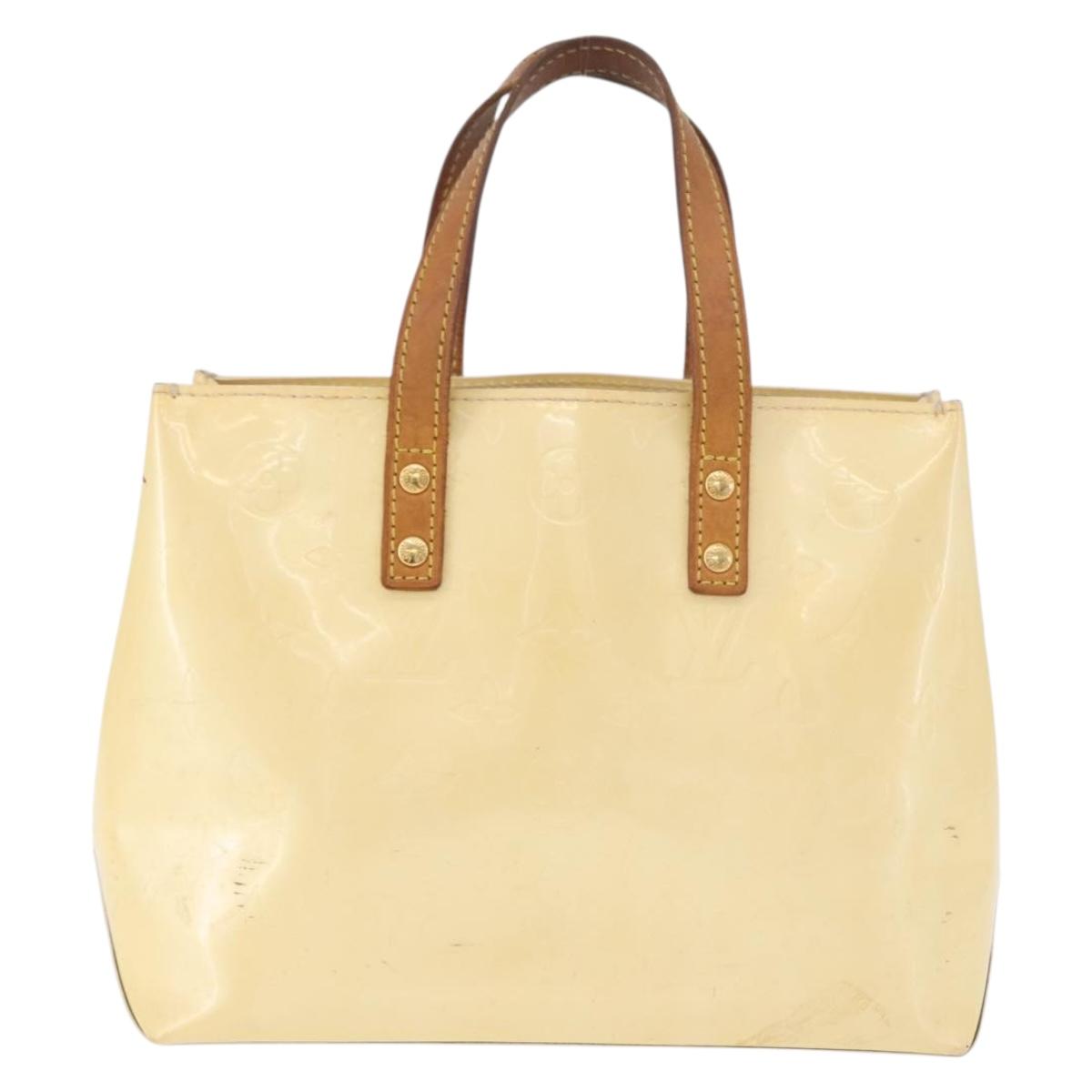 LOUIS VUITTON Monogram Vernis Reade PM Hand Bag Perle M91336 LV Auth bs35535