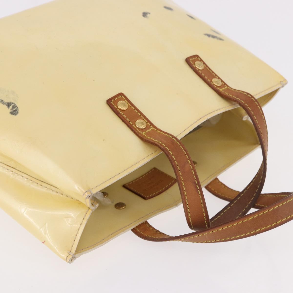 LOUIS VUITTON Monogram Vernis Reade PM Hand Bag Perle M91336 LV Auth bs35535