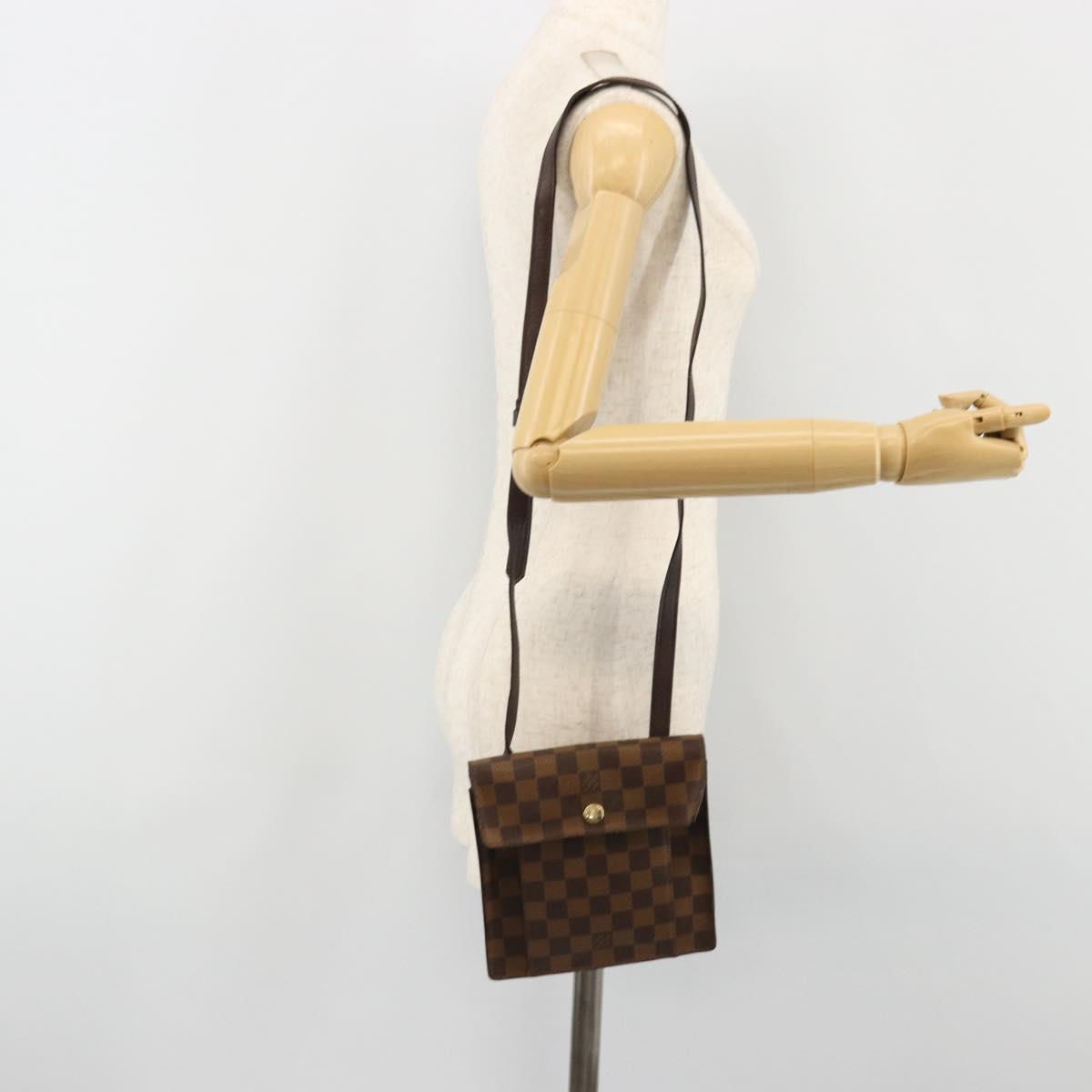 LOUIS VUITTON Damier Ebene Pimlico Shoulder Bag N45272 LV Auth bs35537