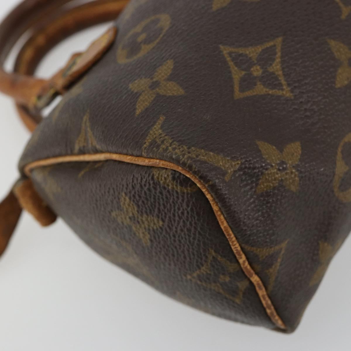 LOUIS VUITTON Monogram Mini Speedy Hand Bag M41534 LV Auth bs35539