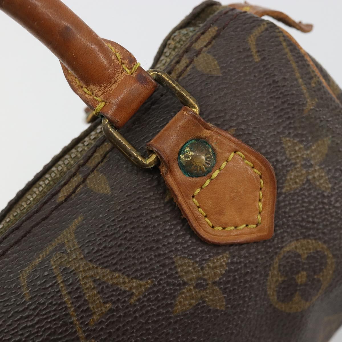 LOUIS VUITTON Monogram Mini Speedy Hand Bag M41534 LV Auth bs35539