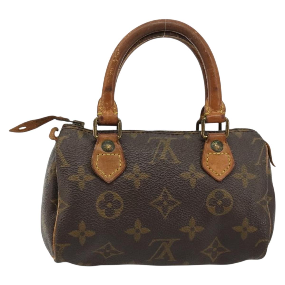 LOUIS VUITTON Monogram Mini Speedy Hand Bag M41534 LV Auth bs35539