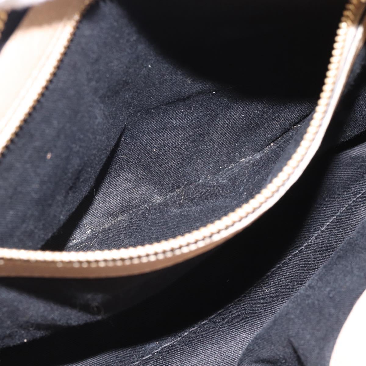 Chloe Etel Hand Bag Leather 2way Beige Gold Auth bs35549