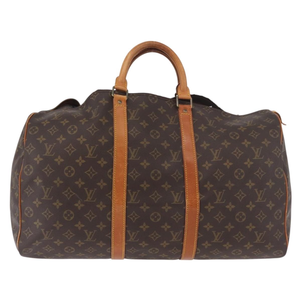 LOUIS VUITTON Monogram Keepall 50 Boston Bag M41426 LV Auth bs35556