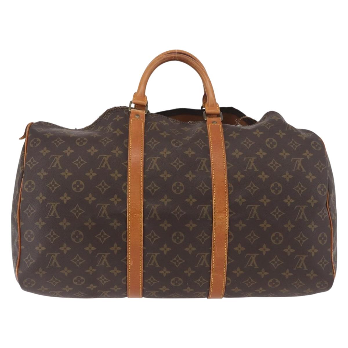 LOUIS VUITTON Monogram Keepall 50 Boston Bag M41426 LV Auth bs35556