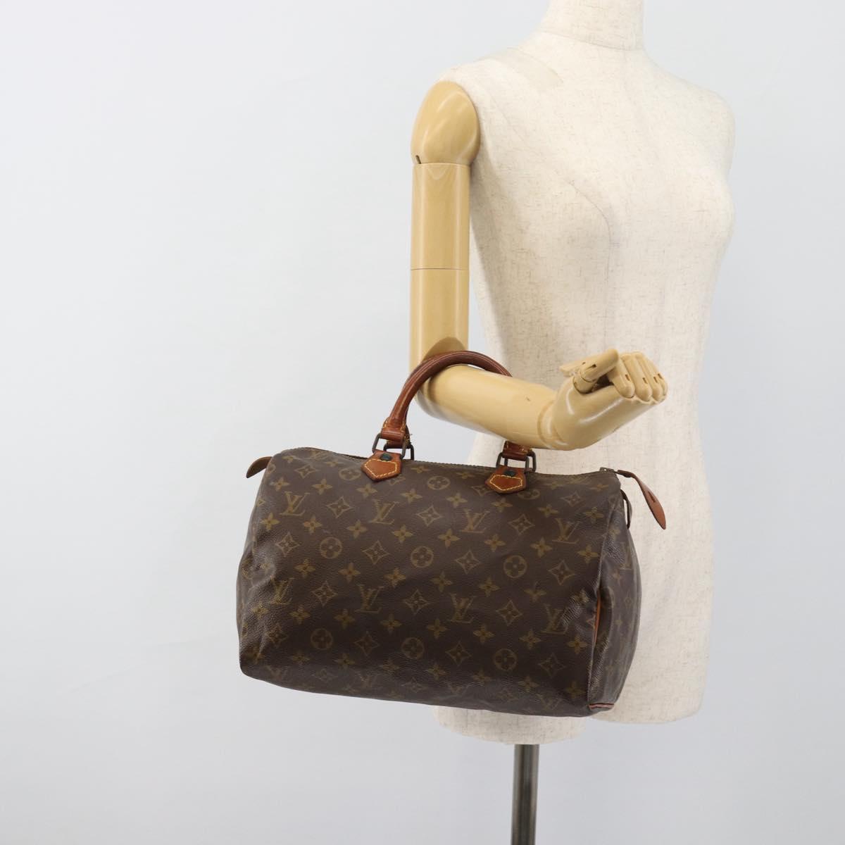 LOUIS VUITTON Monogram Speedy 30 Hand Bag M41526 LV Auth bs35557