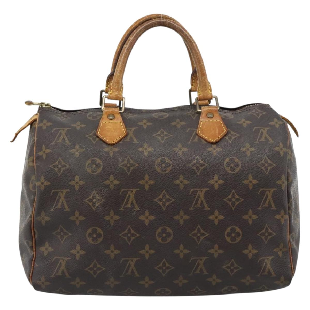 LOUIS VUITTON Monogram Speedy 30 Hand Bag M41526 LV Auth bs35558