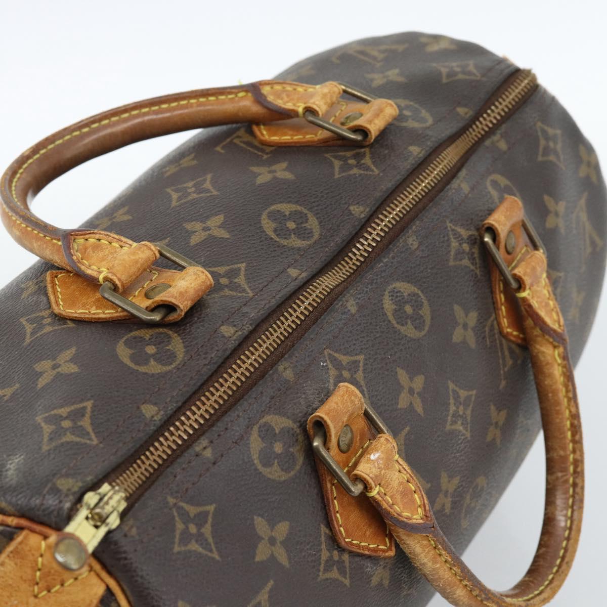 LOUIS VUITTON Monogram Speedy 30 Hand Bag M41526 LV Auth bs35558