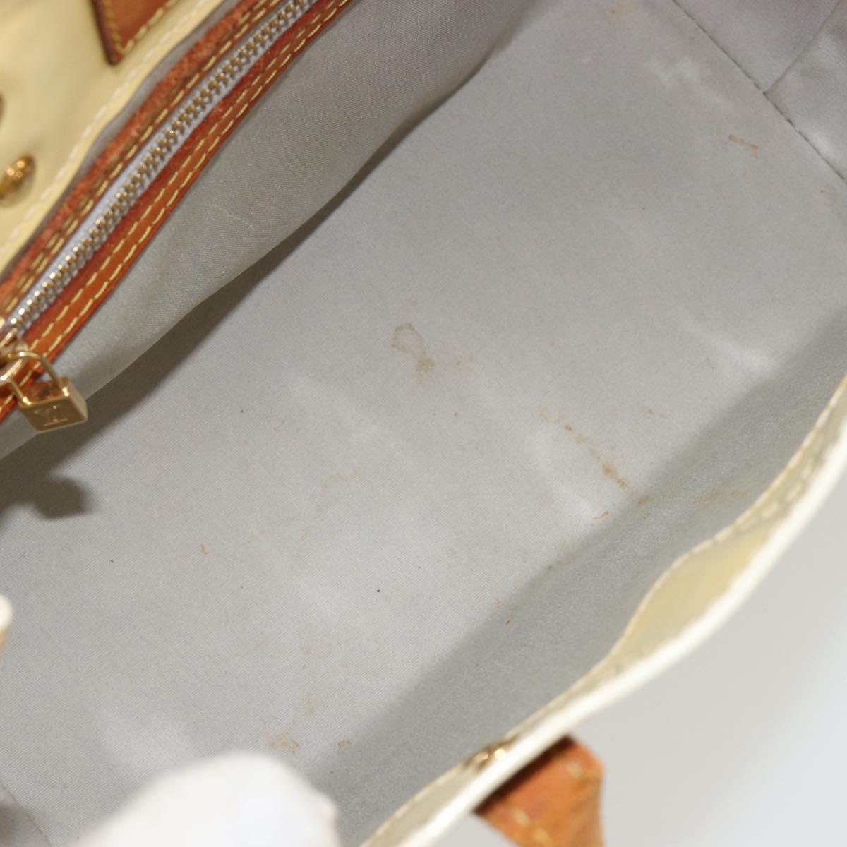 LOUIS VUITTON Monogram Vernis Reade PM Hand Bag Perle M91336 LV Auth bs35563