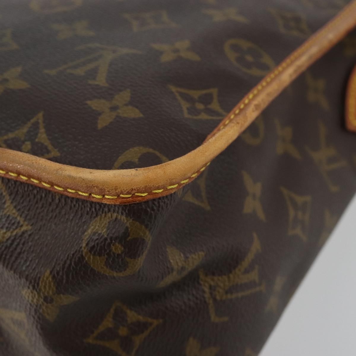 LOUIS VUITTON Monogram Gibeciere MM Shoulder Bag M42247 LV Auth bs35565
