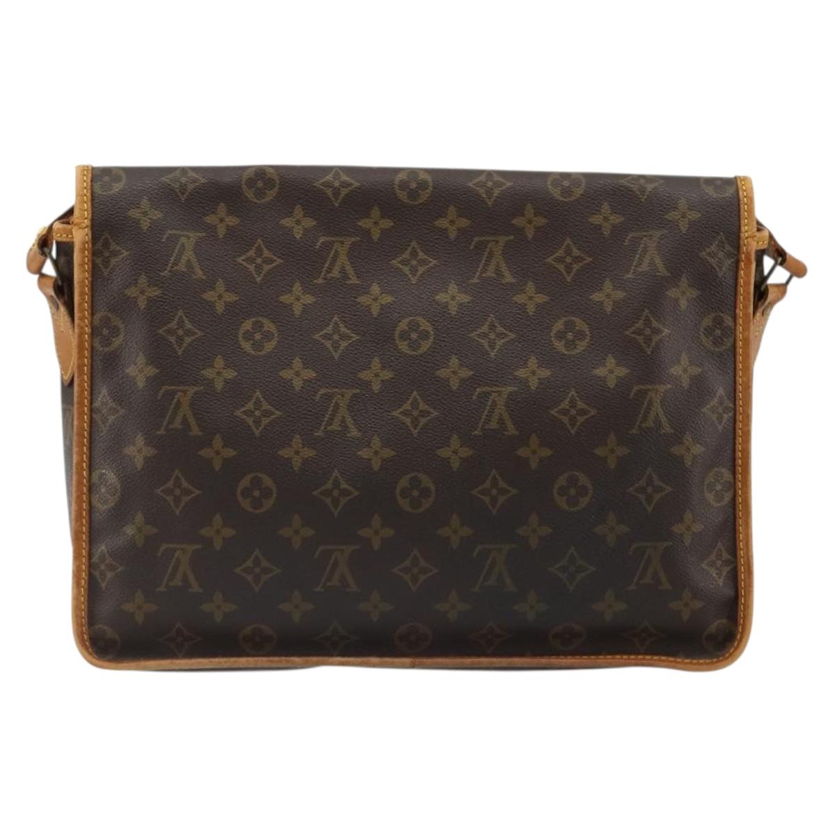 LOUIS VUITTON Monogram Gibeciere MM Shoulder Bag M42247 LV Auth bs35565