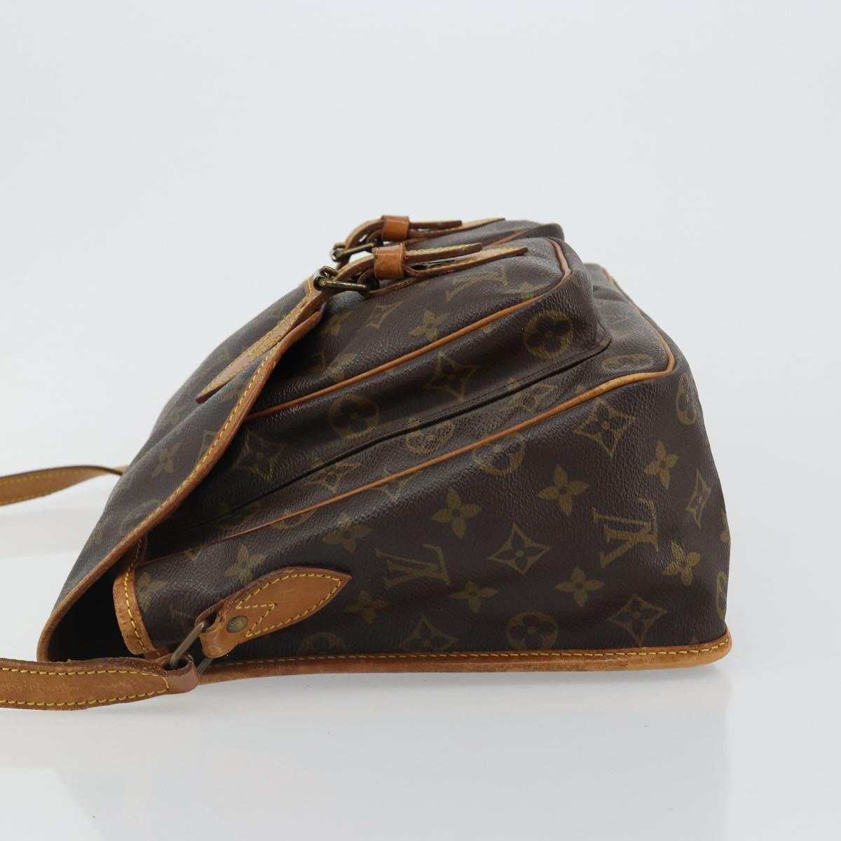 LOUIS VUITTON Monogram Gibeciere MM Shoulder Bag M42247 LV Auth bs35565
