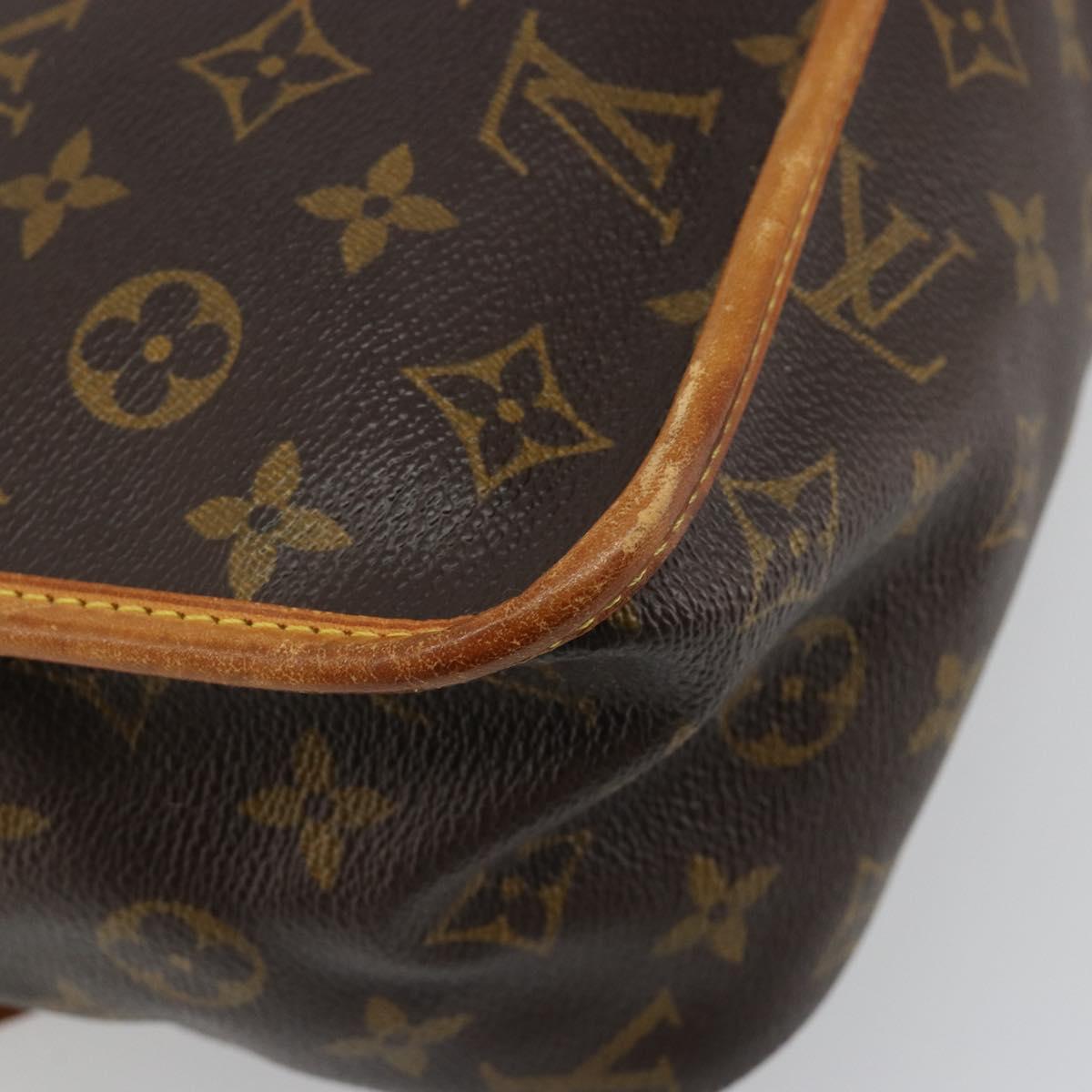 LOUIS VUITTON Monogram Gibeciere GM Shoulder Bag M42246 LV Auth bs35566