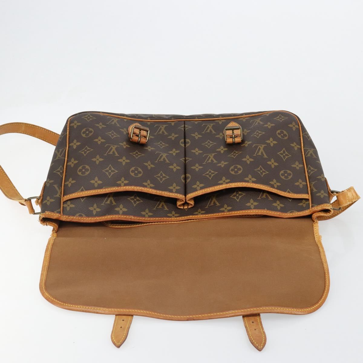 LOUIS VUITTON Monogram Gibeciere GM Shoulder Bag M42246 LV Auth bs35566