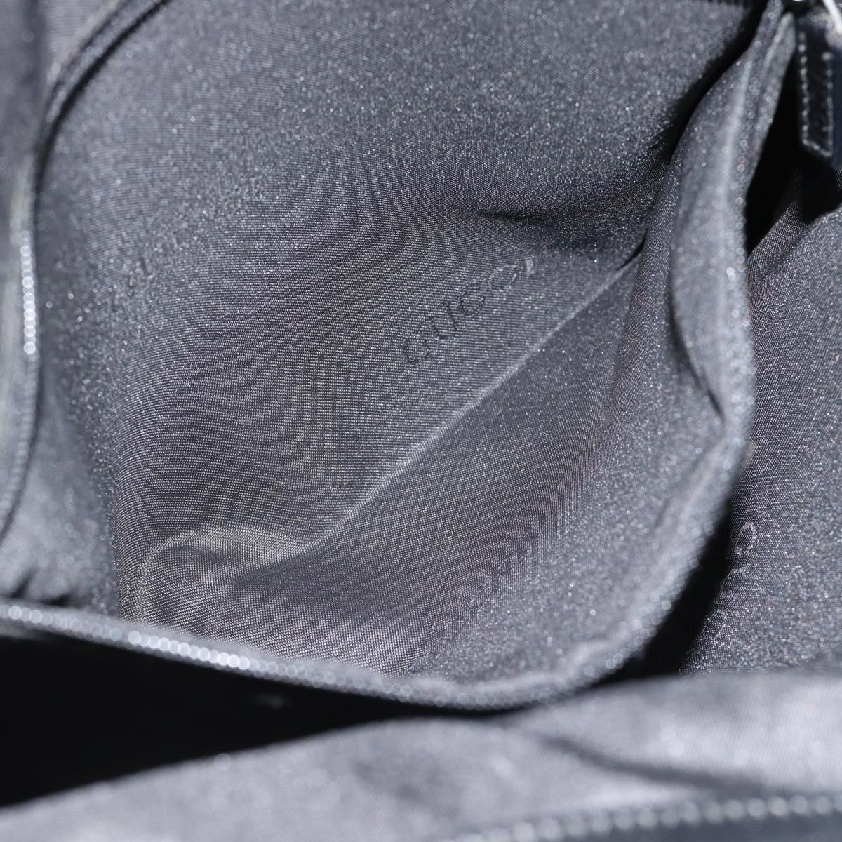 GUCCI GG Canvas Jackie Shoulder Bag Black Silver 001 3355 Auth bs35573