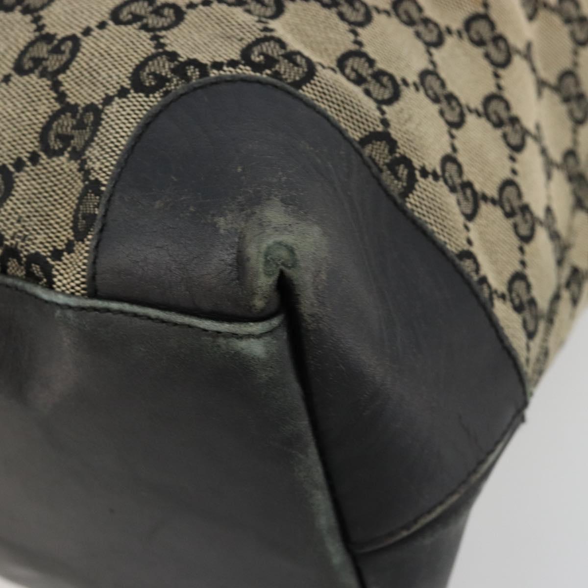 GUCCI GG Canvas Tote Bag Black 002 1121 Auth bs35575