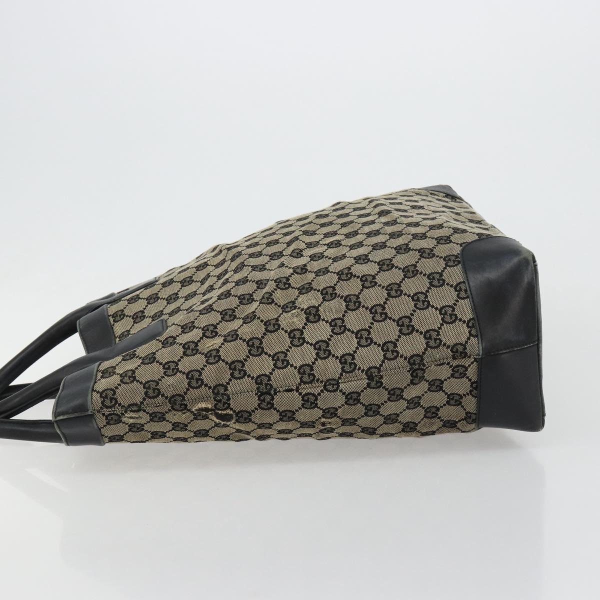 GUCCI GG Canvas Tote Bag Black 002 1121 Auth bs35575