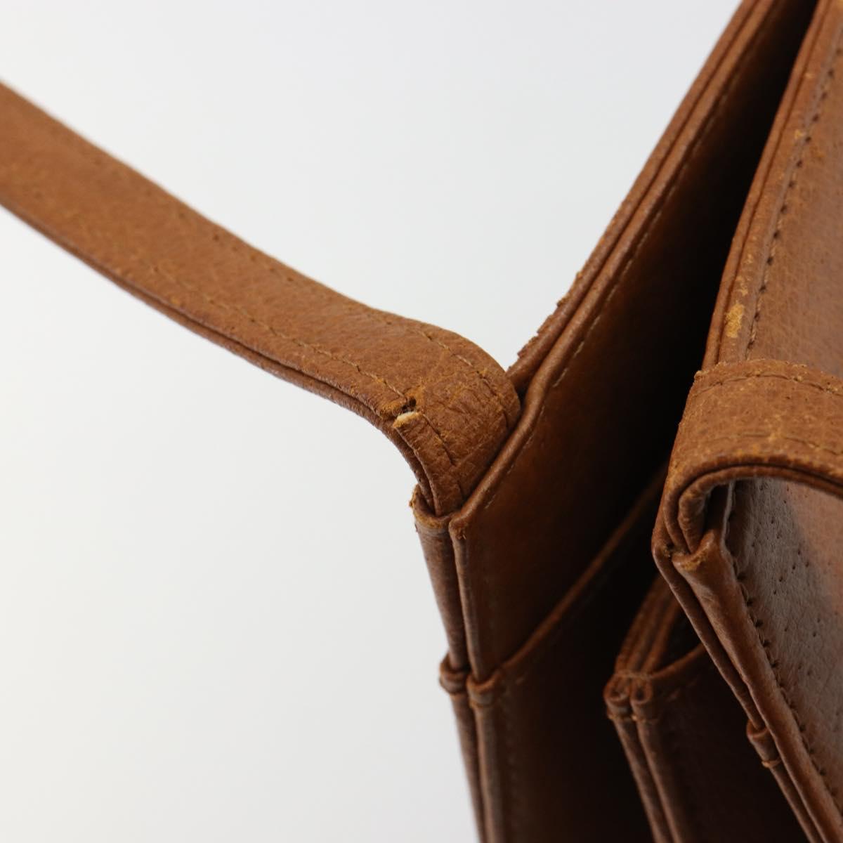 SAINT LAURENT Tote Bag Leather Brown Auth bs35578