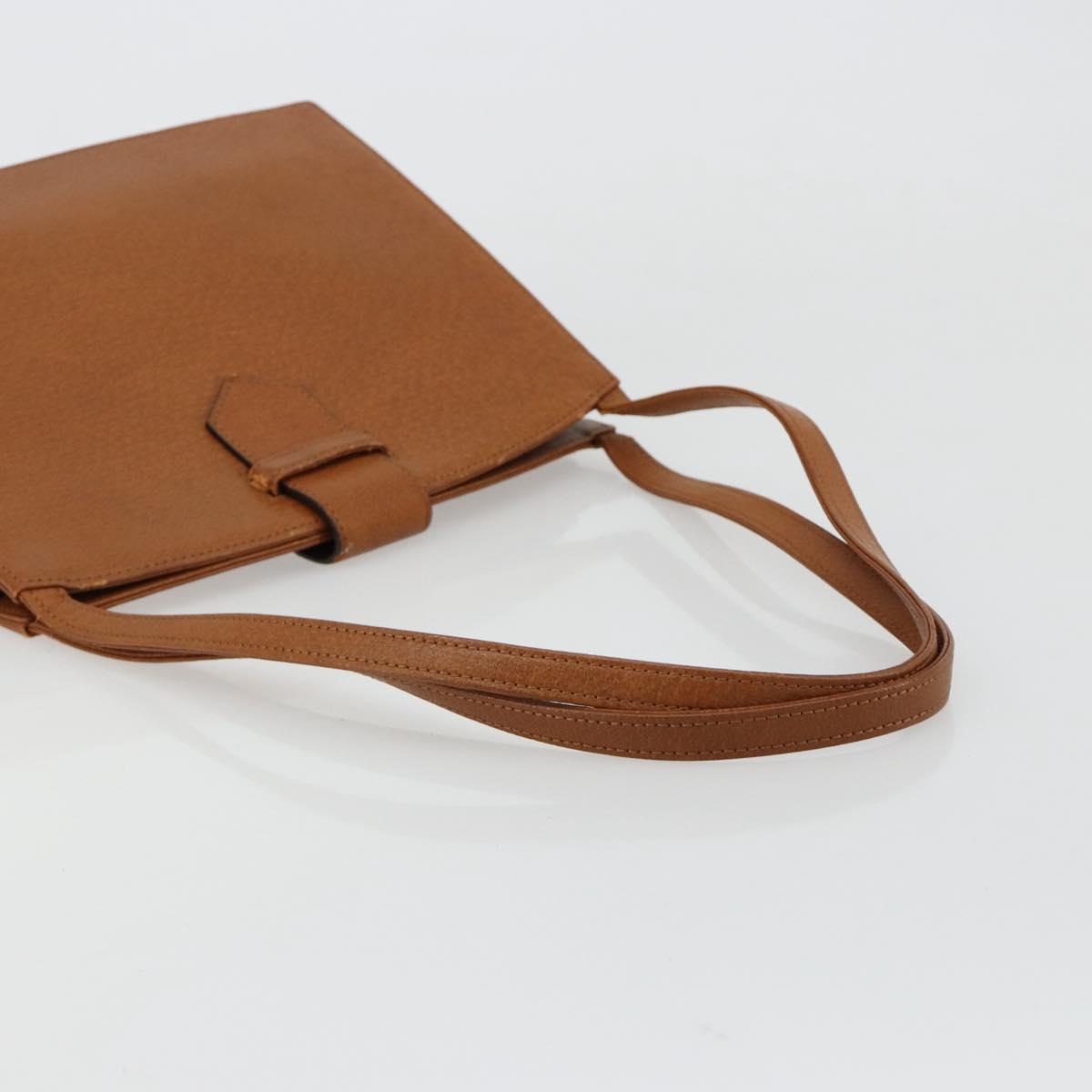 SAINT LAURENT Tote Bag Leather Brown Auth bs35578