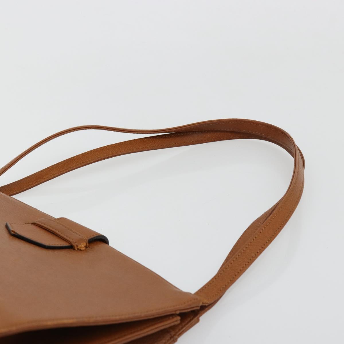 SAINT LAURENT Tote Bag Leather Brown Auth bs35578
