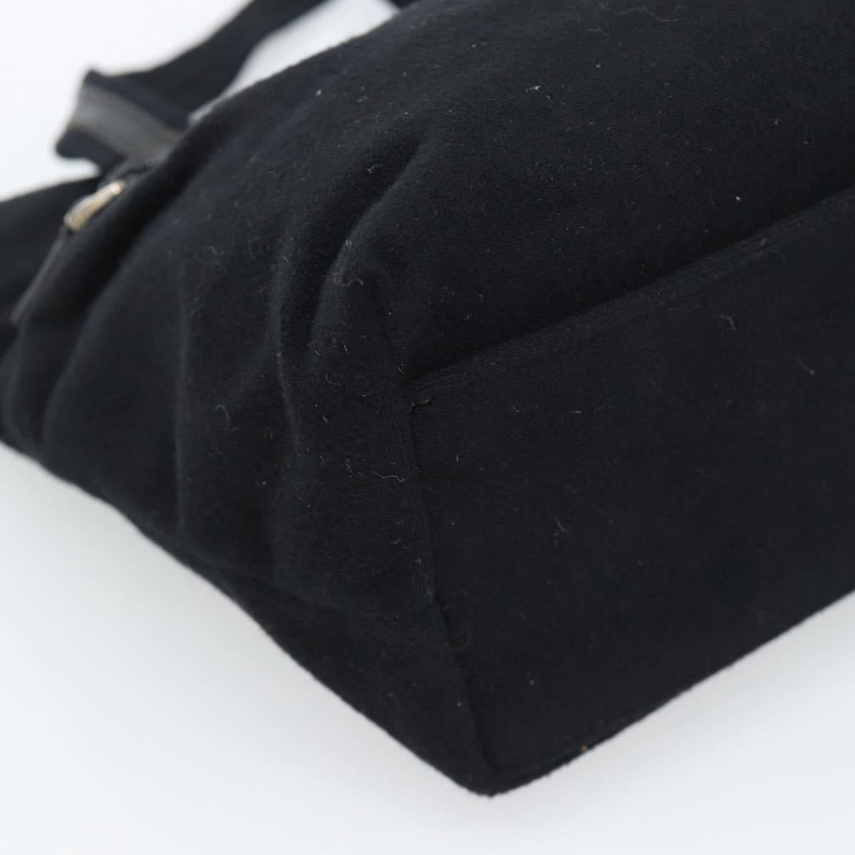 GUCCI Hand Bag Cotton Black Silver 002 8079 Auth bs35582