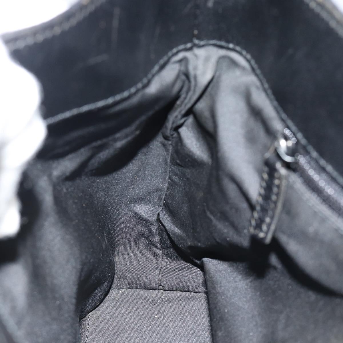GUCCI Hand Bag Cotton Black Silver 002 8079 Auth bs35582