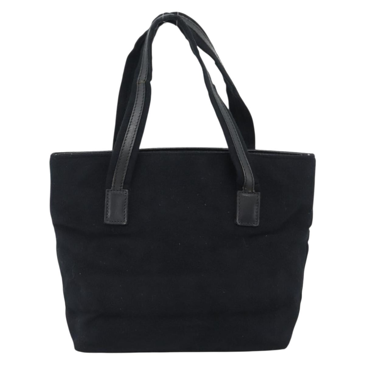 GUCCI Hand Bag Cotton Black Silver 002 8079 Auth bs35582