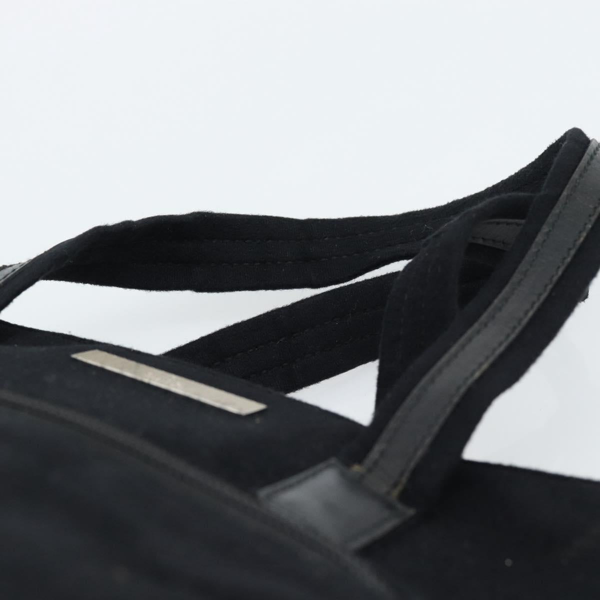 GUCCI Hand Bag Cotton Black Silver 002 8079 Auth bs35582