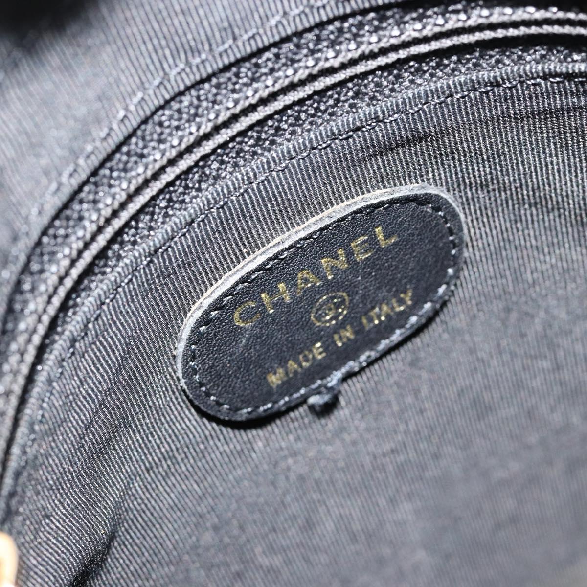 CHANEL Shoulder Bag Lamb Skin Gray Gold CC Auth bs35588