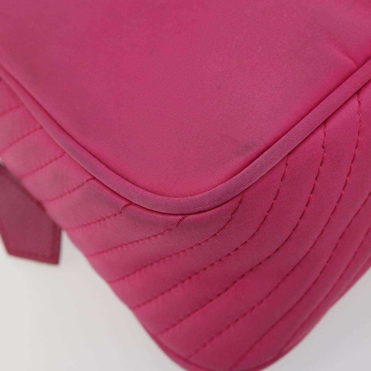 SAINT LAURENT Hand Bag Canvas Pink Gold Auth bs35590