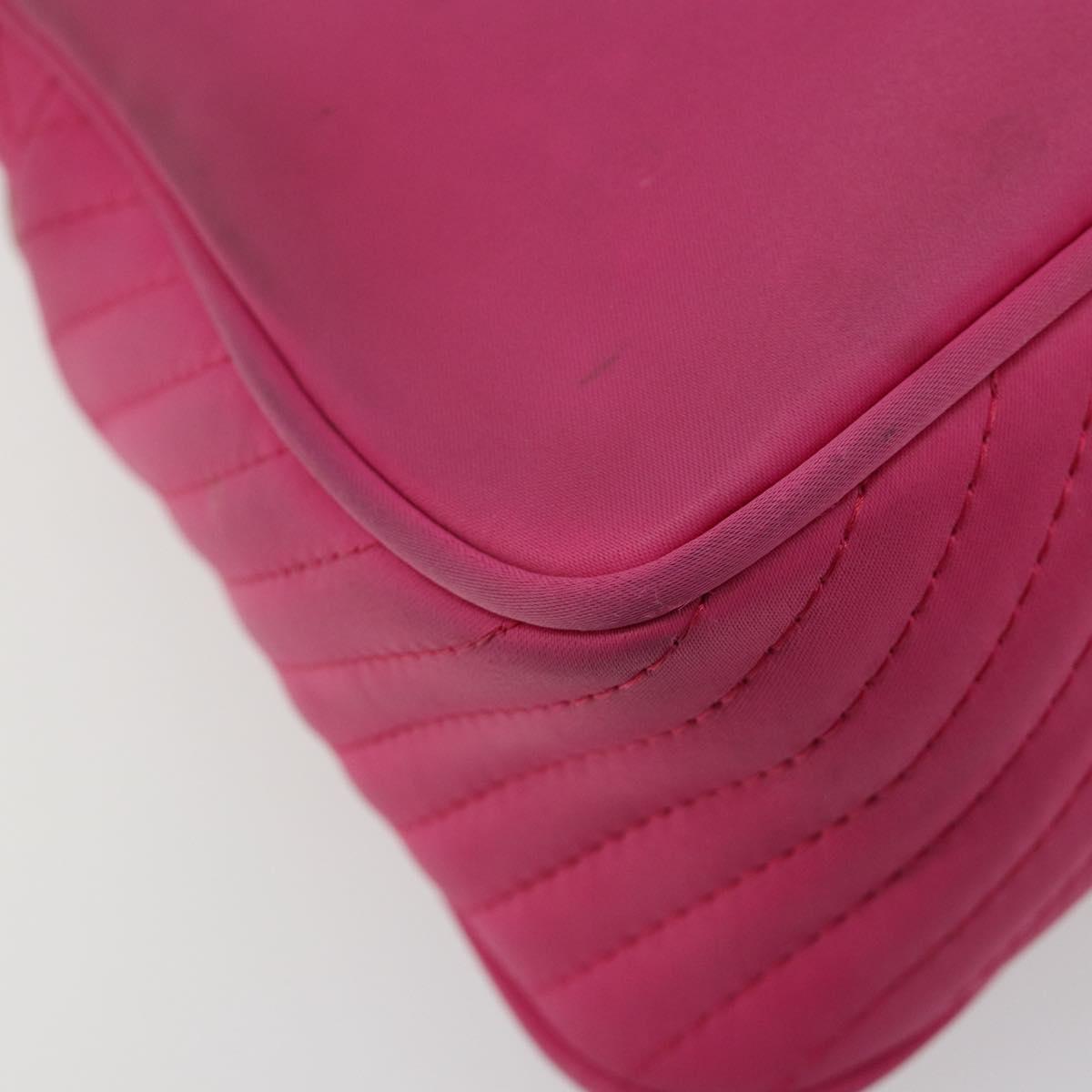 SAINT LAURENT Hand Bag Canvas Pink Gold Auth bs35590