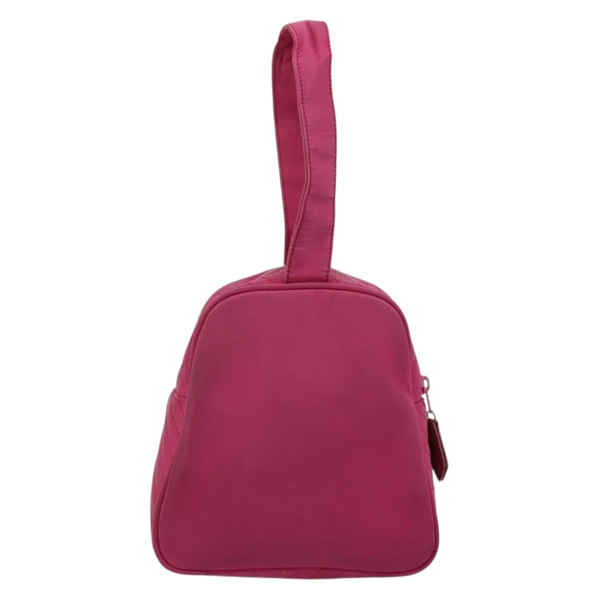 SAINT LAURENT Hand Bag Canvas Pink Gold Auth bs35590