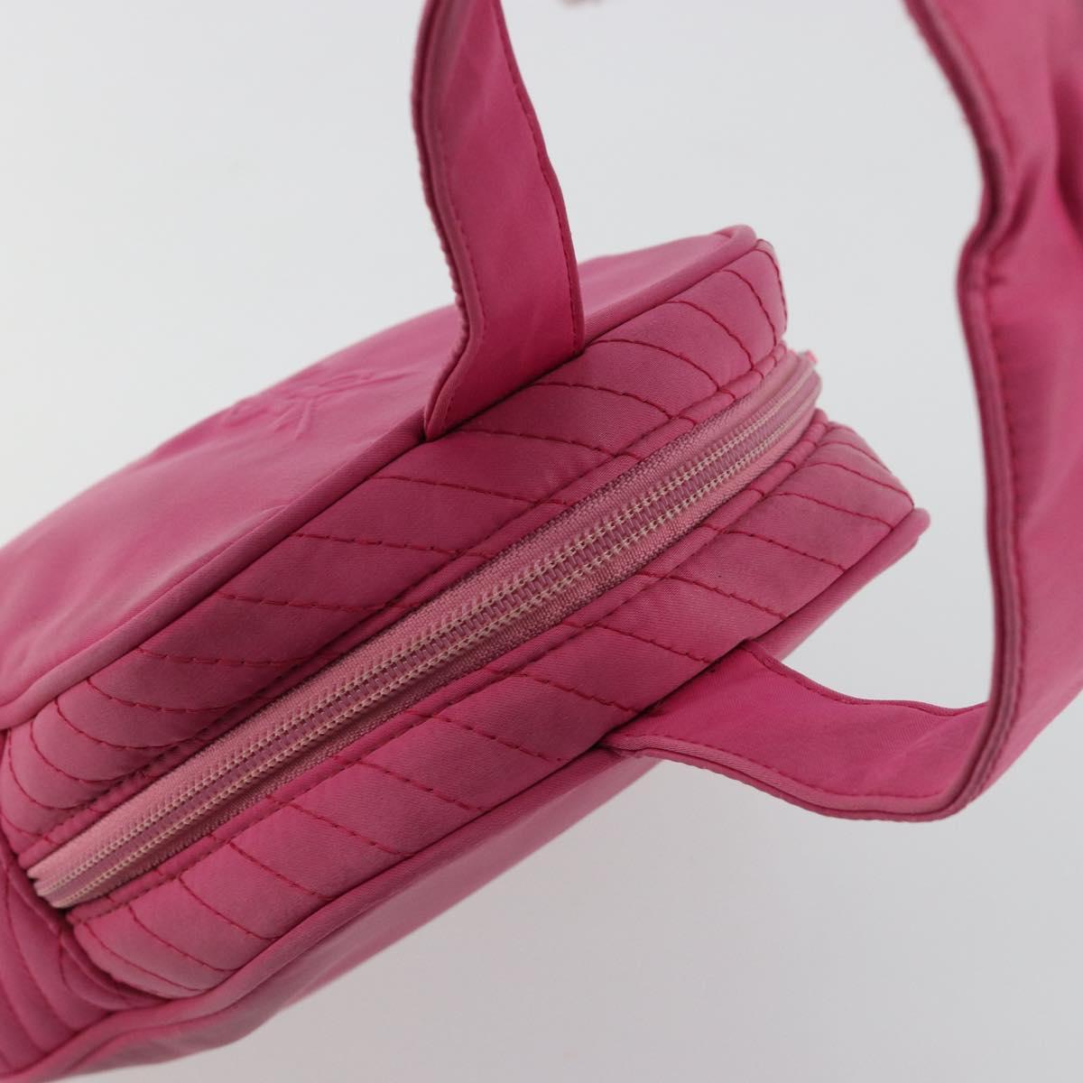 SAINT LAURENT Hand Bag Canvas Pink Gold Auth bs35590