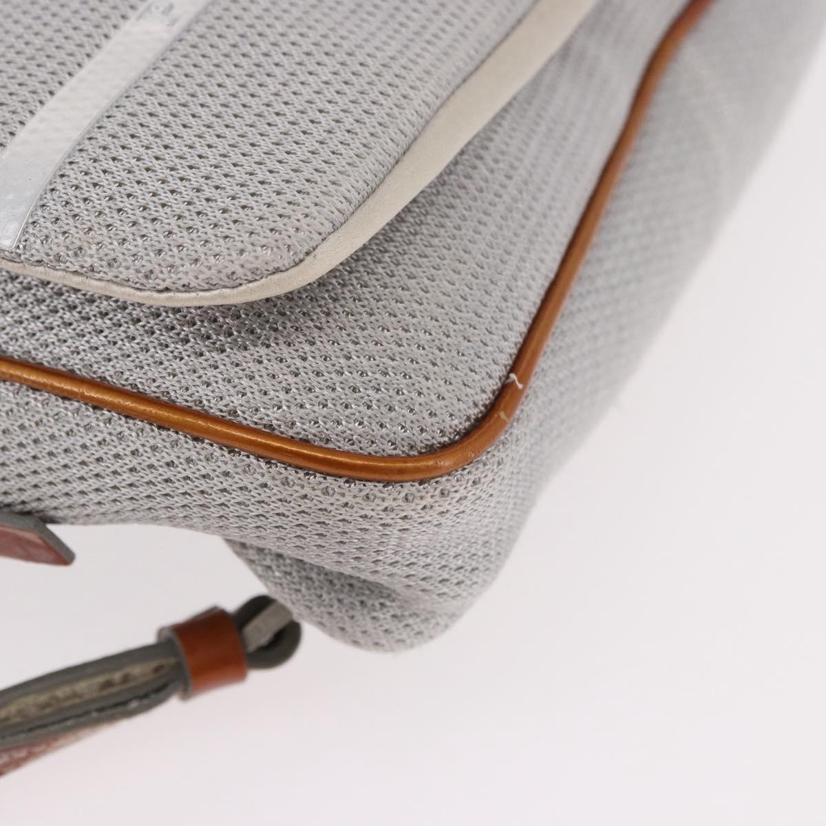 PRADA Sports Line Backpack Canvas Silver Auth bs35592