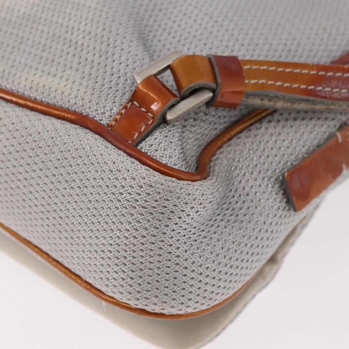 PRADA Sports Line Backpack Canvas Silver Auth bs35592