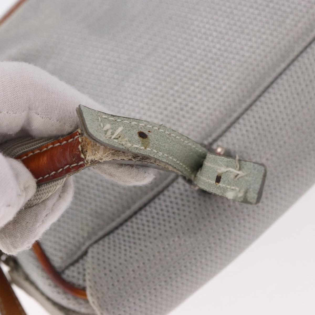 PRADA Sports Line Backpack Canvas Silver Auth bs35592