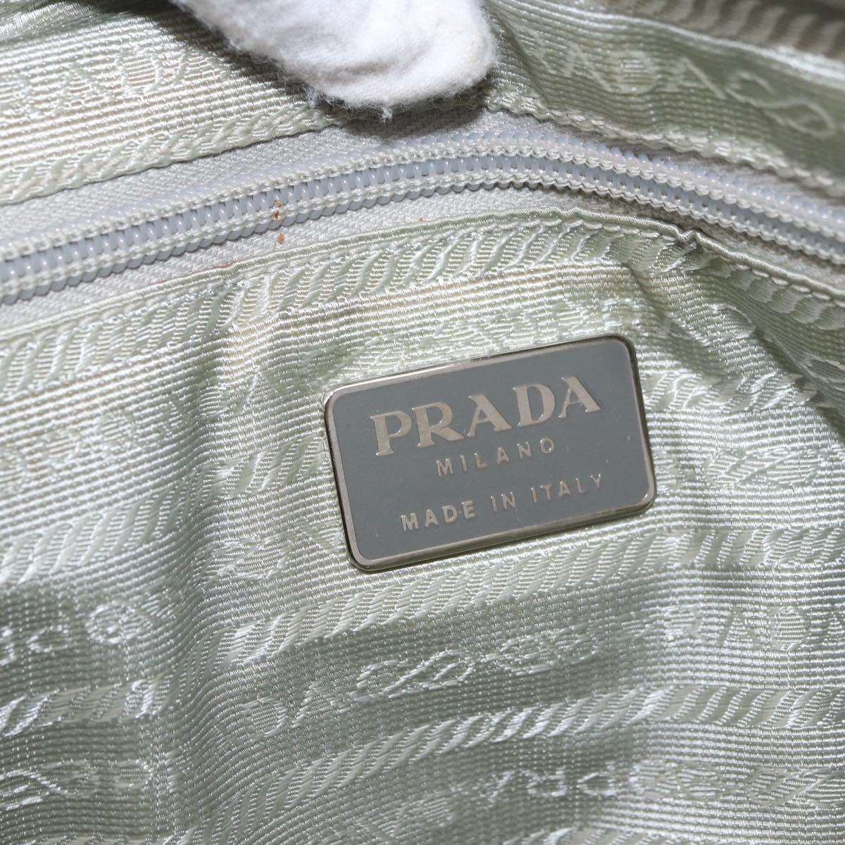 PRADA Sports Line Backpack Canvas Silver Auth bs35592