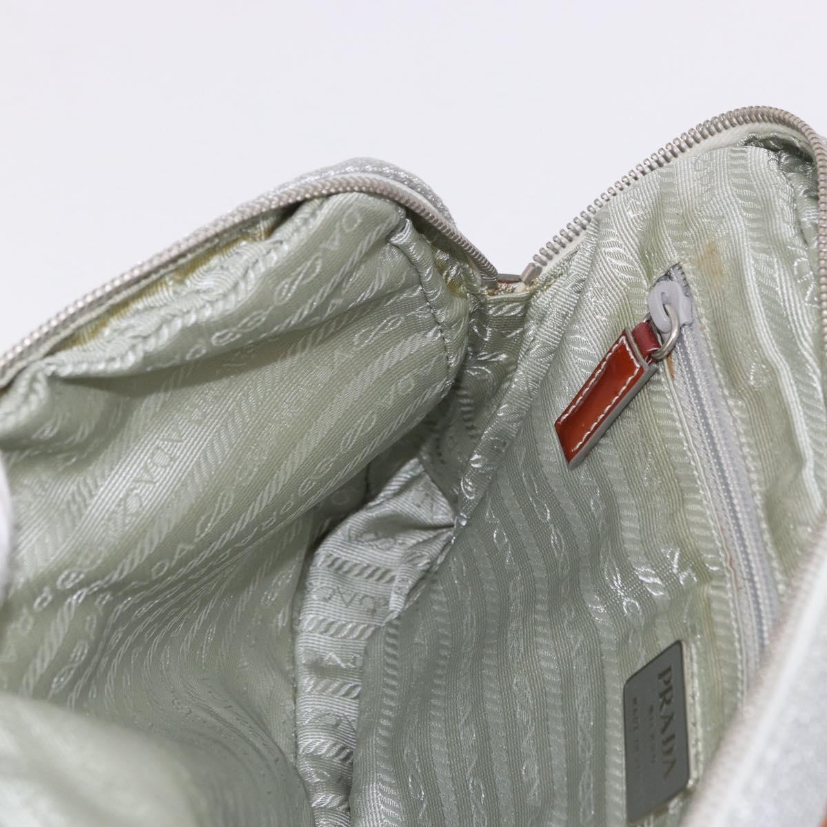 PRADA Sports Line Backpack Canvas Silver Auth bs35592