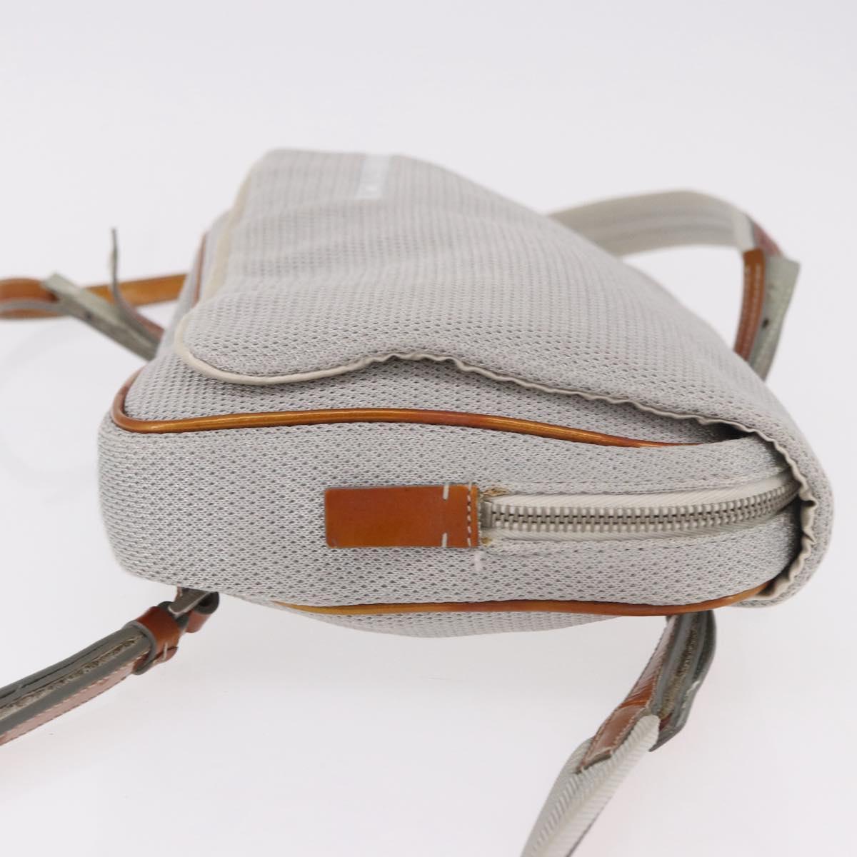 PRADA Sports Line Backpack Canvas Silver Auth bs35592