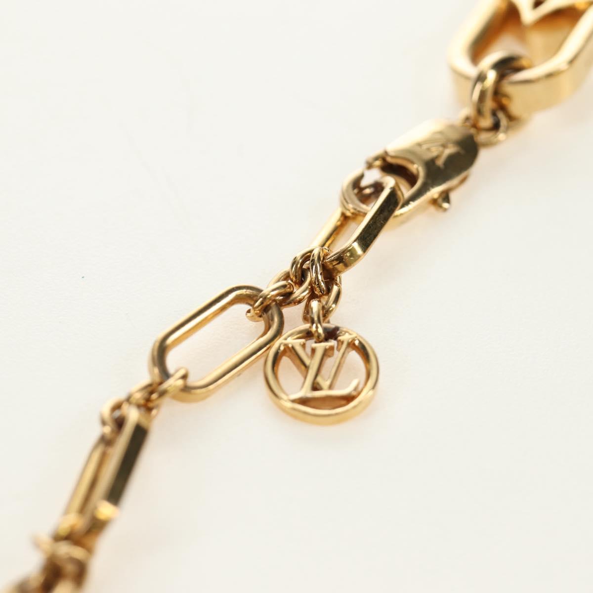 LOUIS VUITTON My LV Chain GM Necklace metal Gold Tone M01123 LV Auth bs35604M