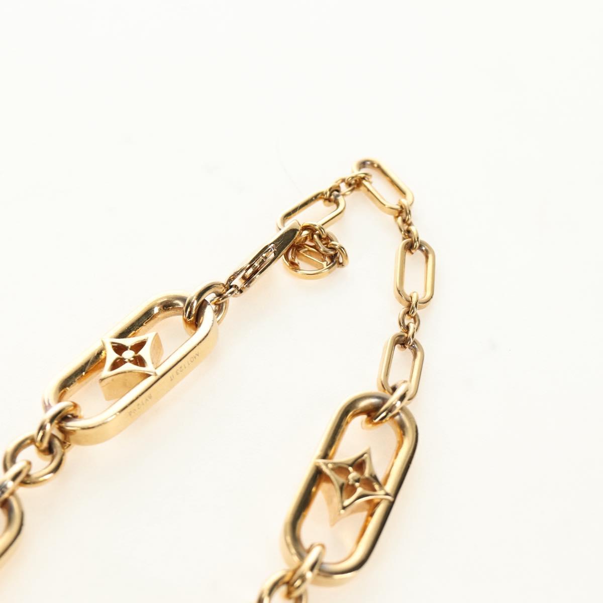LOUIS VUITTON My LV Chain GM Necklace metal Gold Tone M01123 LV Auth bs35604M