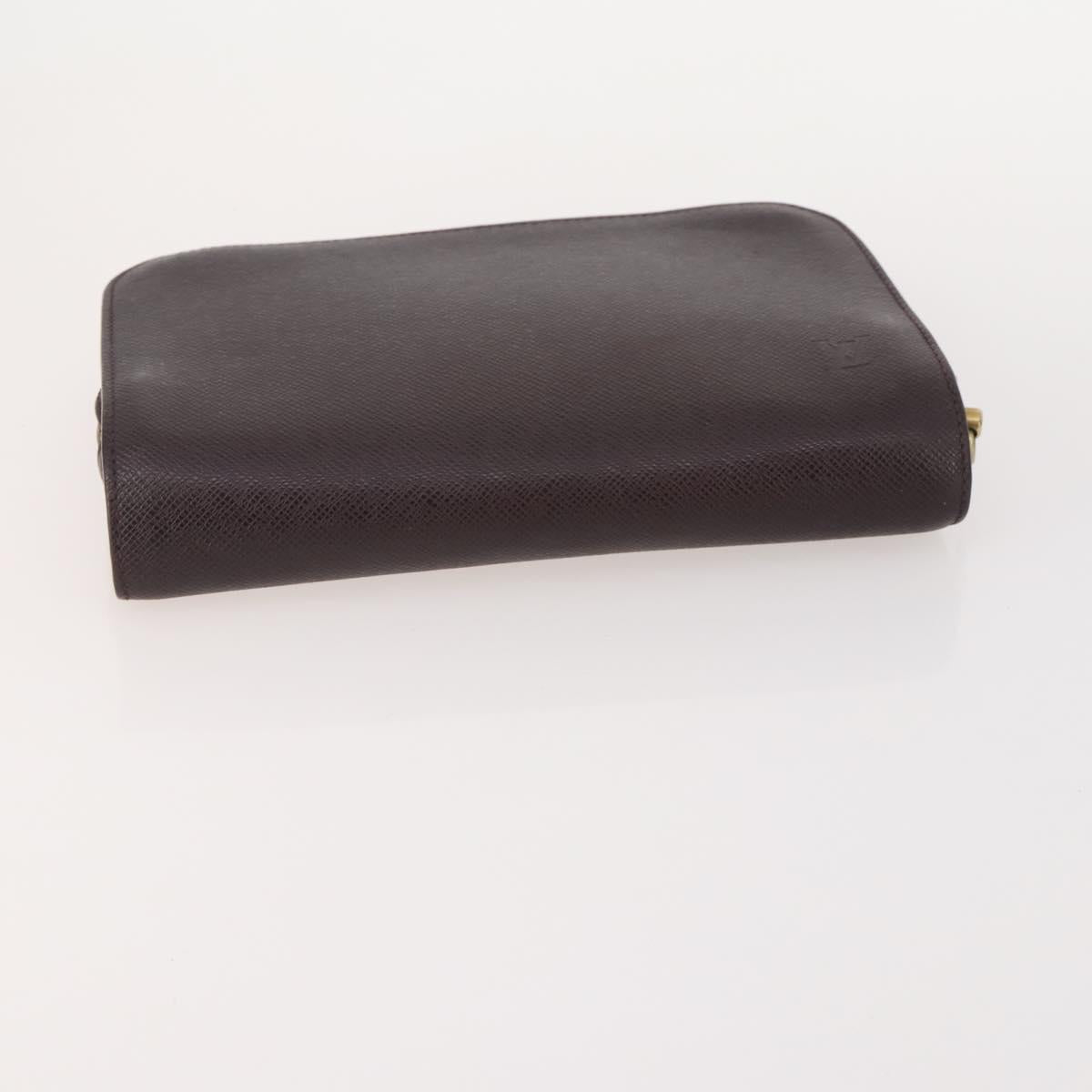 LOUIS VUITTON Taiga Baikal Clutch Bag 2 Set Acajou M30186 LV Auth bs35607