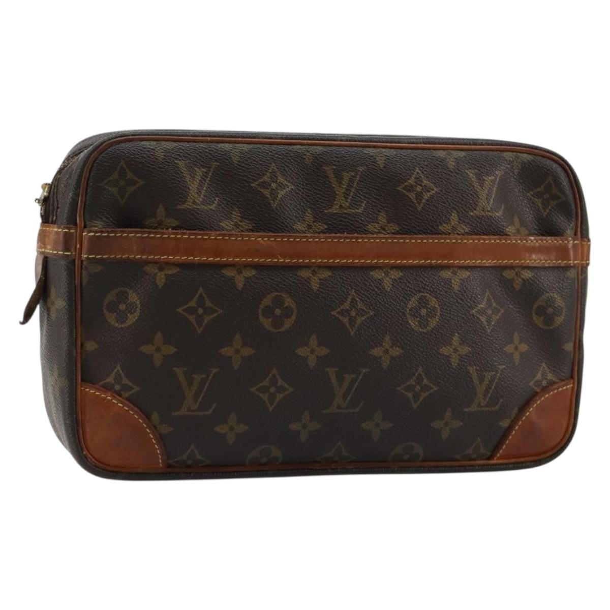 LOUIS VUITTON Monogram Compiegne 28 Clutch Bag M51845 LV Auth bs35609