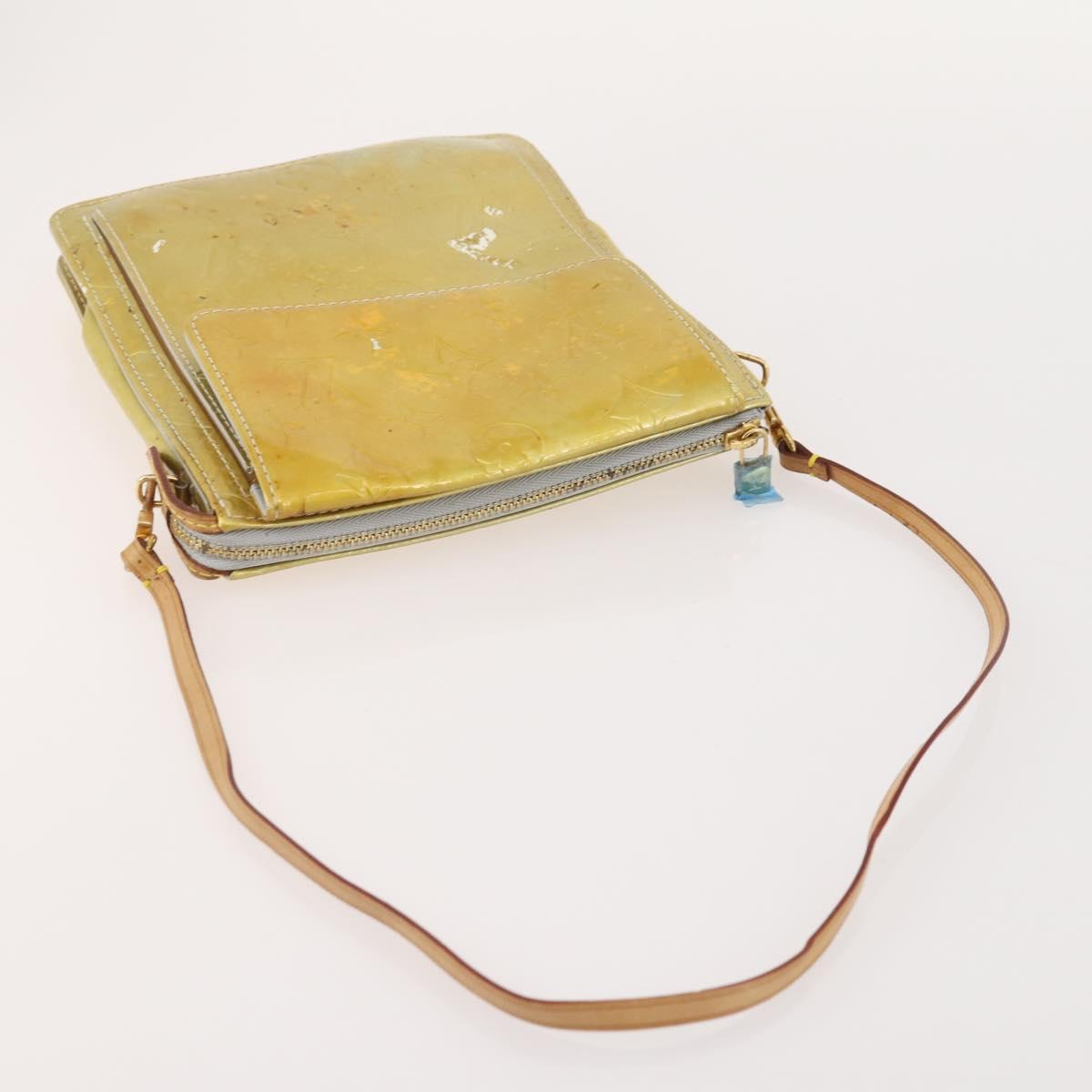 LOUIS VUITTON Monogram Vernis Pouch 6 Set Beige LV Auth bs35613