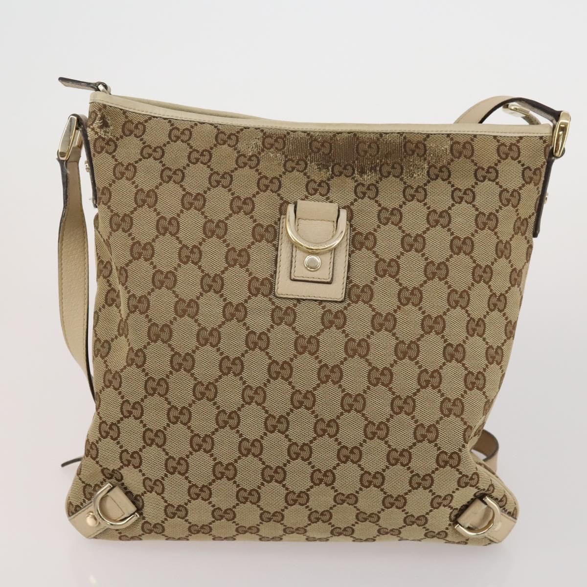 GUCCI GG Supreme GG Canvas Web Sherry Line Bag 3 Set Beige Black Auth bs35614