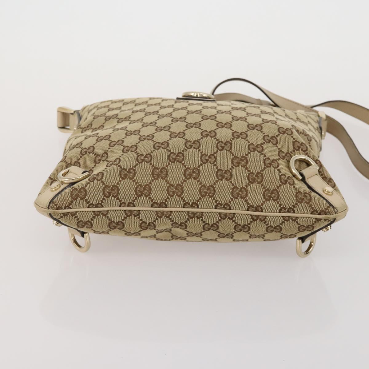 GUCCI GG Supreme GG Canvas Web Sherry Line Bag 3 Set Beige Black Auth bs35614