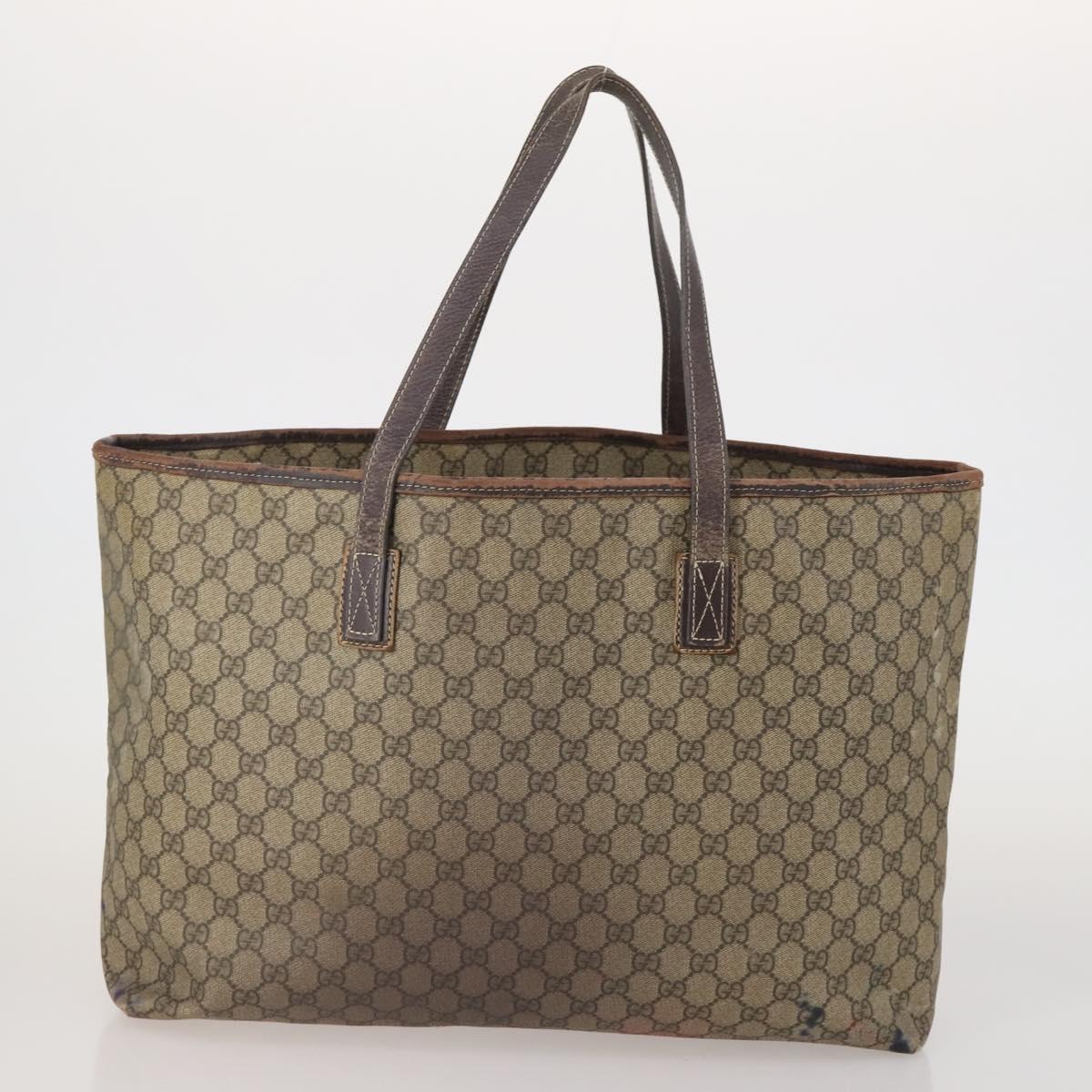 GUCCI GG Supreme GG Canvas Web Sherry Line Bag 3 Set Beige Black Auth bs35614