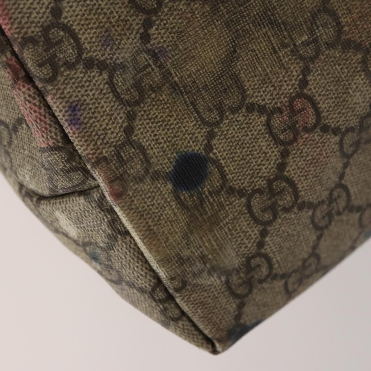 GUCCI GG Supreme GG Canvas Web Sherry Line Bag 3 Set Beige Black Auth bs35614